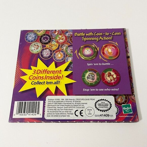 Vtg 1999 Hasbro Pokemon Battling Coin Game Incomplete Missing Coin - Picture 16 of 16